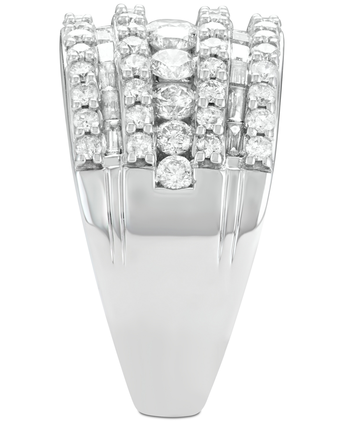 Five-Row Diamond Band (3 ct. t.w.) in 14k White, Yellow or Rose Gold