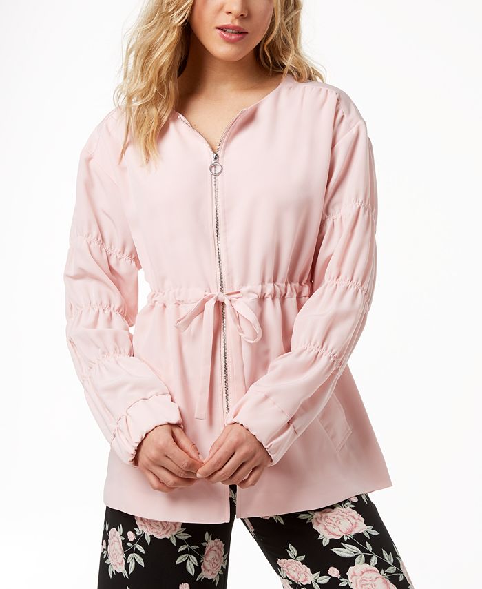 kensie Ruched Sleeve Anorak Jacket Macy s