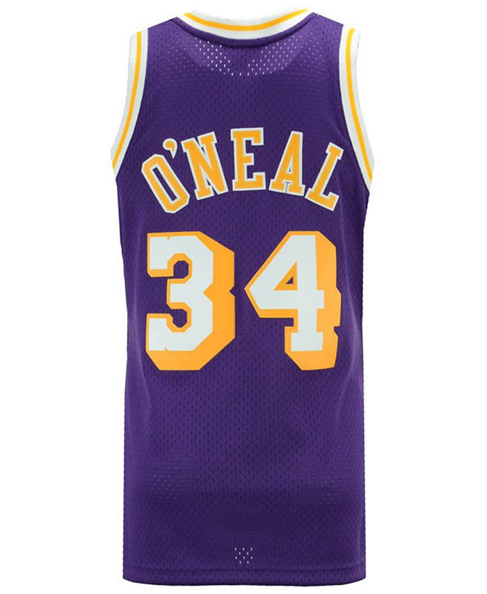 Men's Mitchell & Ness Shaquille O'Neal Los Angeles Lakers White Out  Swingman Jersey