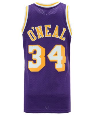Mitchell & Ness Men's Los Angeles Lakers Reload Collection Swingman Jersey  - Shaquille O'Neal - Macy's