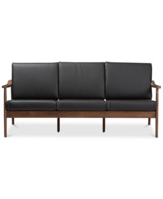 Ambelin 72" Faux Leather Sofa