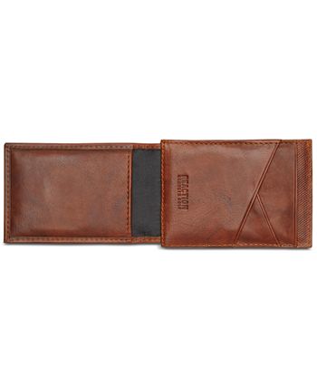 Kenneth Cole Reaction Men's Crunch Magnetic Front-Pocket Leather Wallet ...