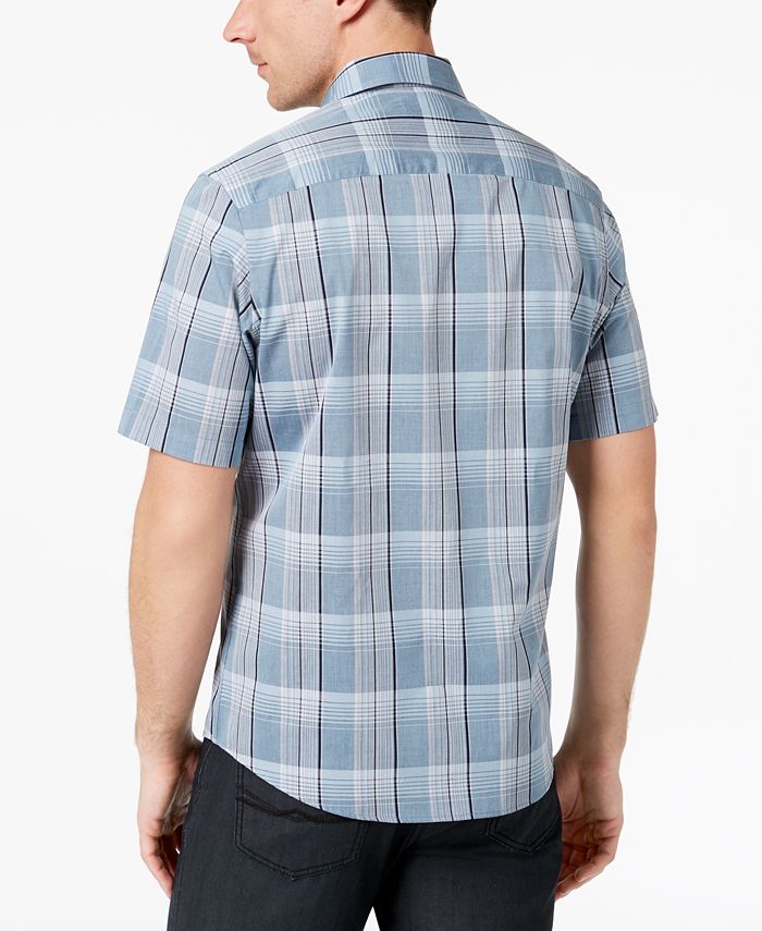 Alfani Men's Plaid Pocket Shirt, Created for Macy's & Reviews - Casual ...