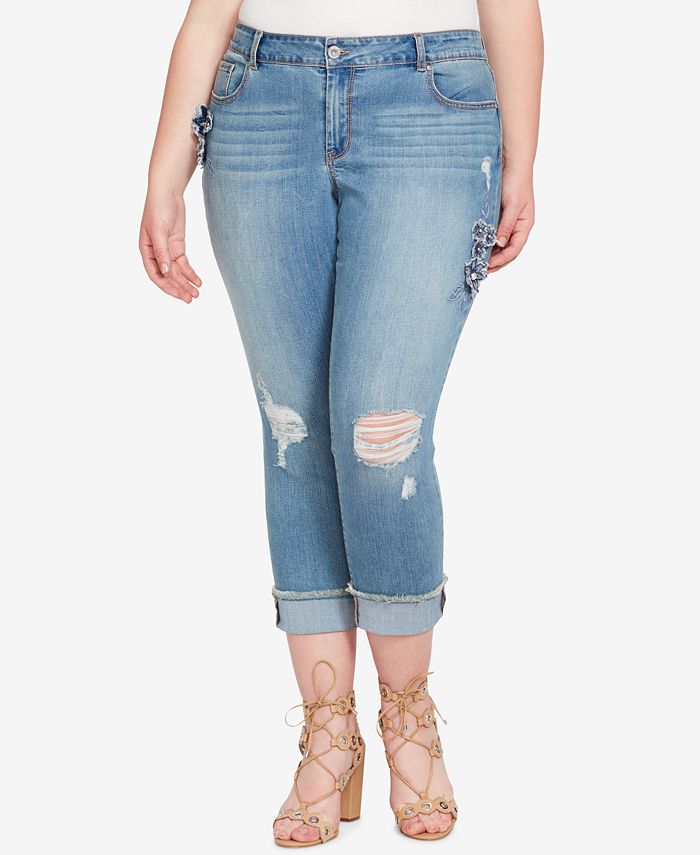 Jessica simpson floral jeans on sale