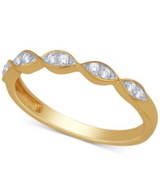 Macy's - Diamond Scalloped Stackable Band (1/10 ct. t.w.)
