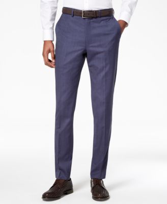 Men's Modern-Fit Stretch Textured Suit Pants