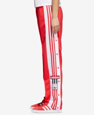 adidas originals adicolor three stripe track pants in red