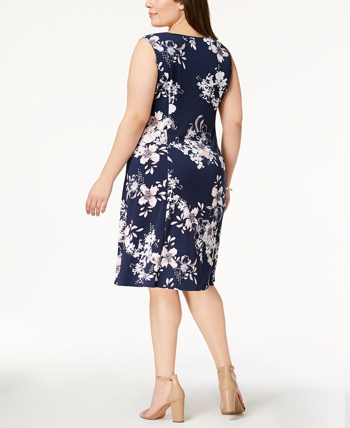 JM Collection Plus Size Keyhole-Neck Dress, Created for Macy's ...