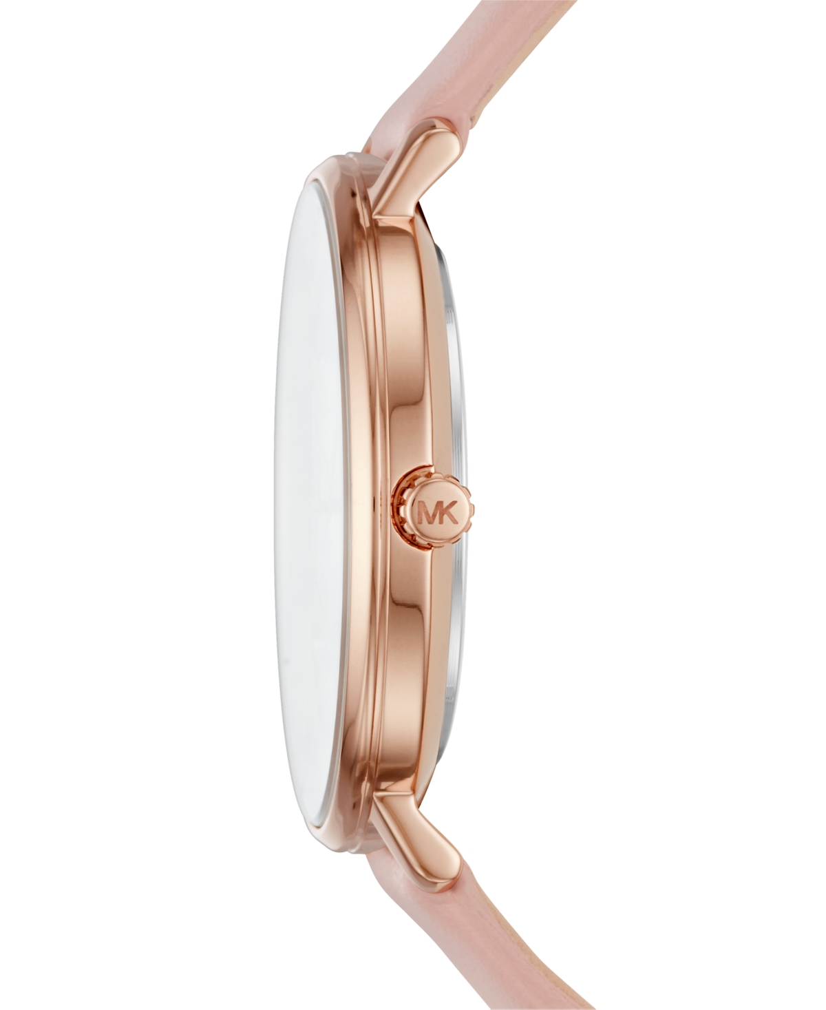 Shop Michael Kors Women's Pyper Blush Leather Strap Watch 38mm In Blush,white