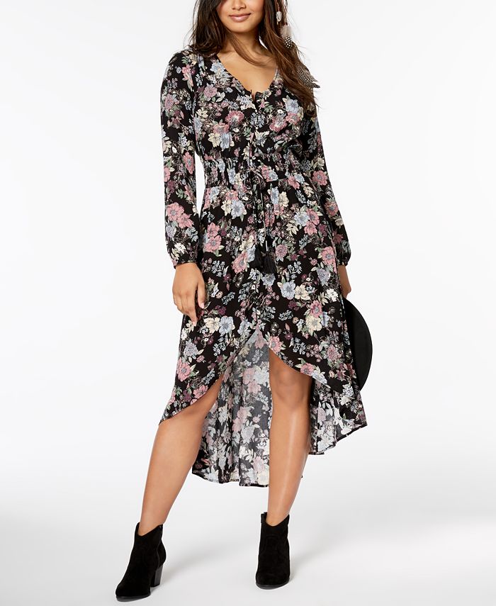 American Rag Juniors Printed High Low Maxi Dress Created for