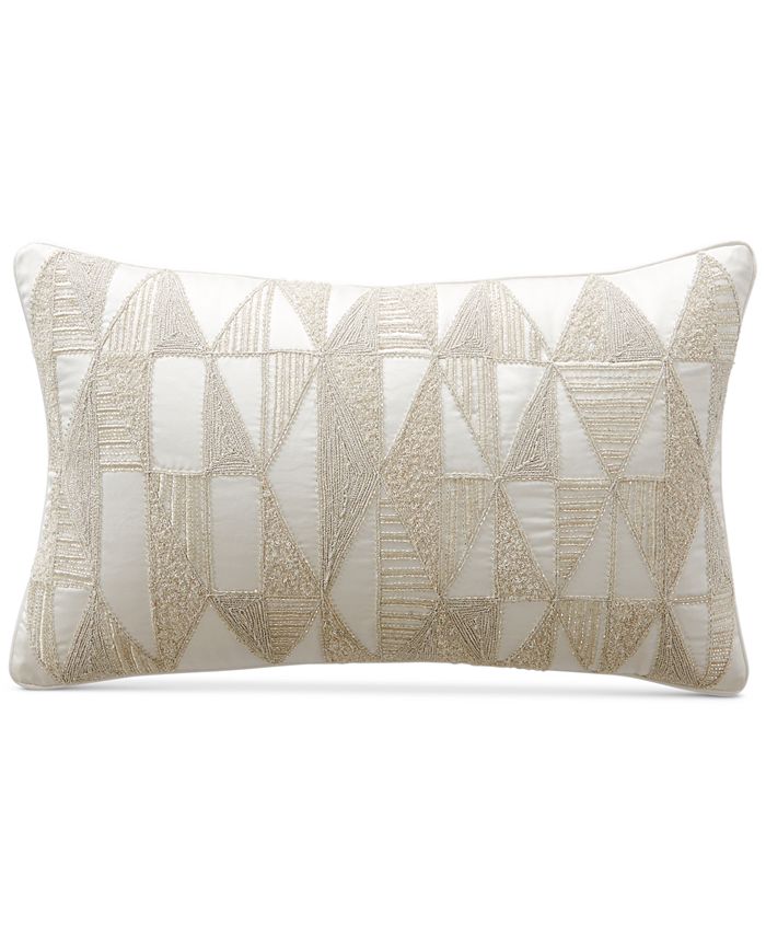 Hotel Collection CLOSEOUT! Gilded Geo 14" x 22" Decorative Pillow, Created for Macy's Macy's