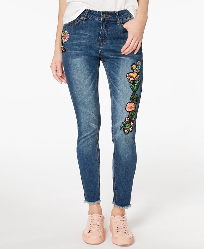 Indigo Rein Juniors' Embroidered Skinny Jeans - Macy's