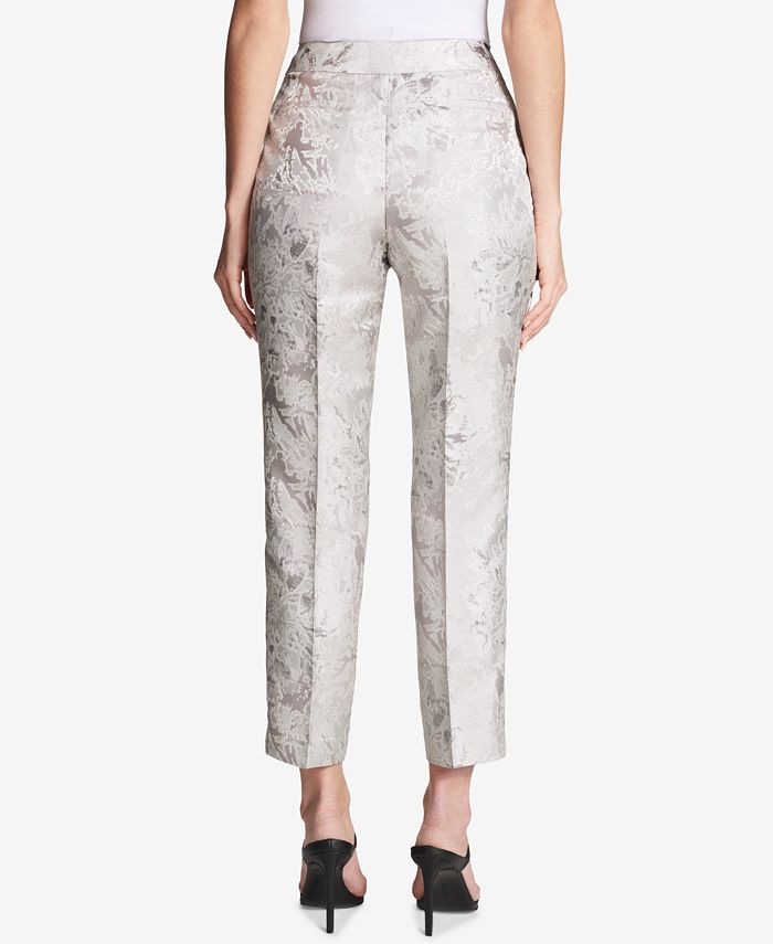 Calvin Klein Metallic Jacquard Pants - Macy's