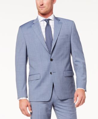Lauren Ralph Lauren - Men's Slim-Fit Ultraflex Stretch Light Blue Tic Suit Jacket