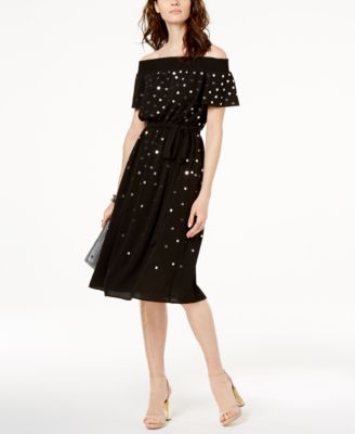 michael kors off the shoulder dress