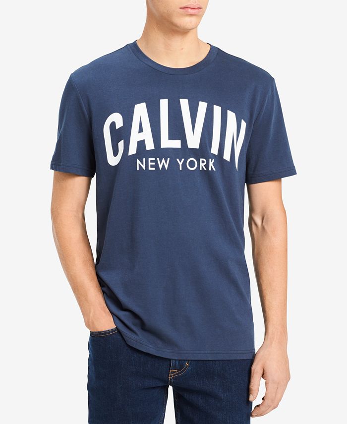Calvin Klein Jeans Men's Logo-Print T-Shirt & Reviews - T-Shirts - Men ...