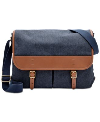 fossil men's buckner messenger bag