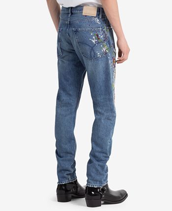 Calvin Klein Jeans Men s Iconic Slim Fit Paint Splatter Jeans Macy s
