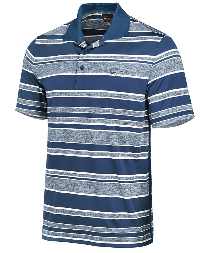 Greg Norman Men's Heathered Striped Polo, Created for Macy's - Macy's