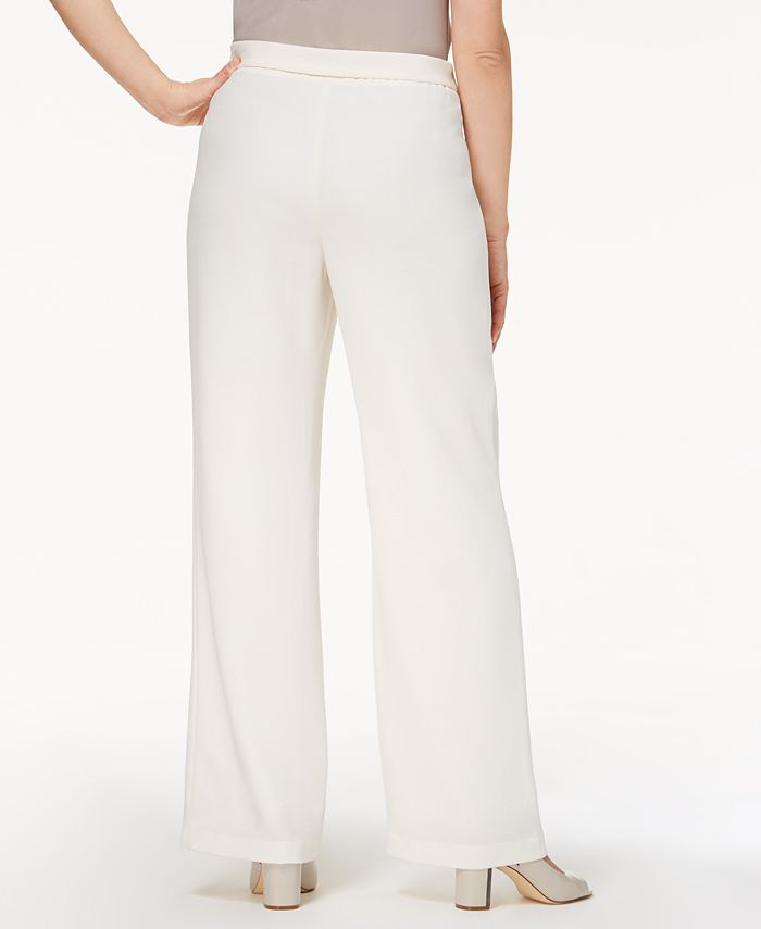 Alfani Tie-Front Wide-Leg Pants, Created for Macy's - Macy's