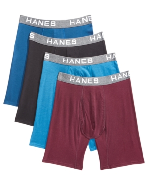 Hanes Men's 4-Pk Platinum Comfort Flex Fit Boxer Briefs