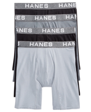Hanes Men's 4-Pk Platinum Comfort Flex Fit Boxer Briefs