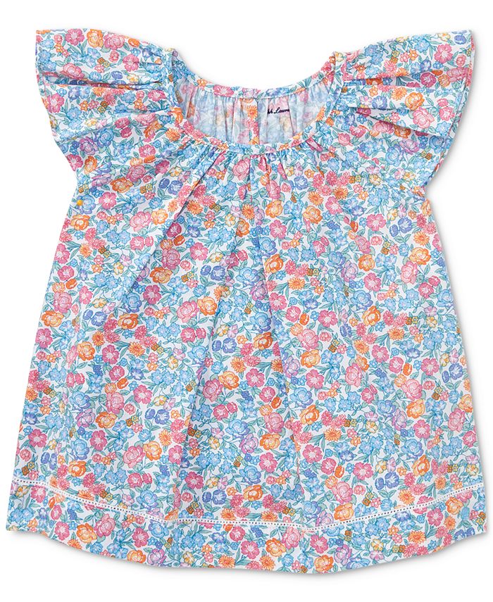 Polo Ralph Lauren Ralph Lauren Floral-Print Cotton Top, Baby Girls - Macy's