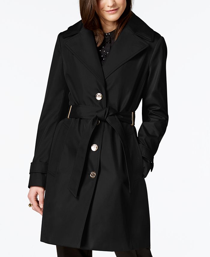 Calvin Klein Belted Water-Resistant Trench Coat, Created for Macy's - Macy's