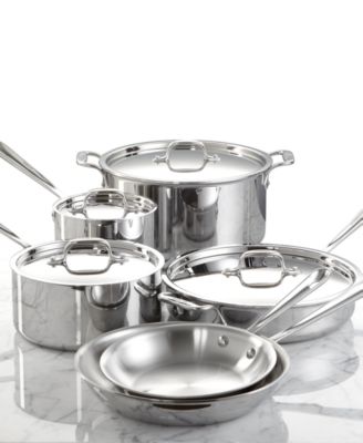 D3 Stainless Steel Cookware Set, 10 Piece