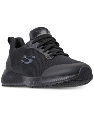 image of Skechers Women-s Work: Squad Slip Resistant Wide Width Athletic Work Sneakers from Finish Line