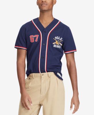 men's polo bear baseball jersey