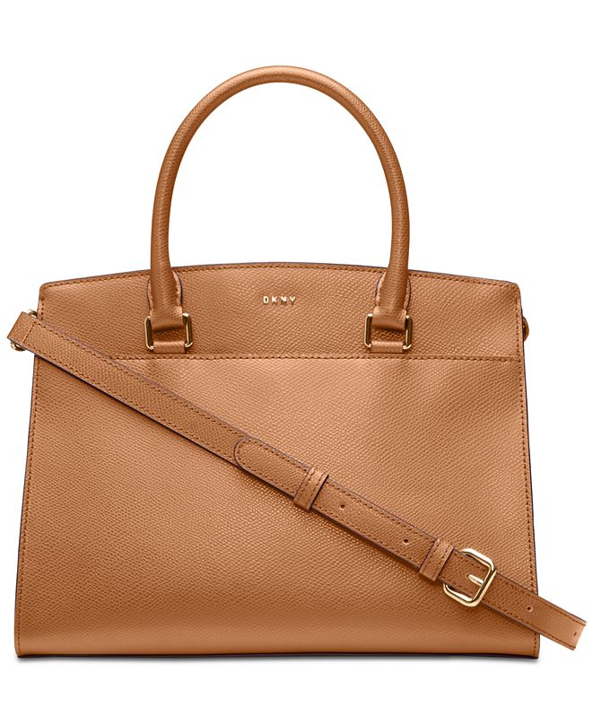 DKNY Leather Satchel, Created for Macy&#39;s & Reviews - Handbags & Accessories - Macy&#39;s