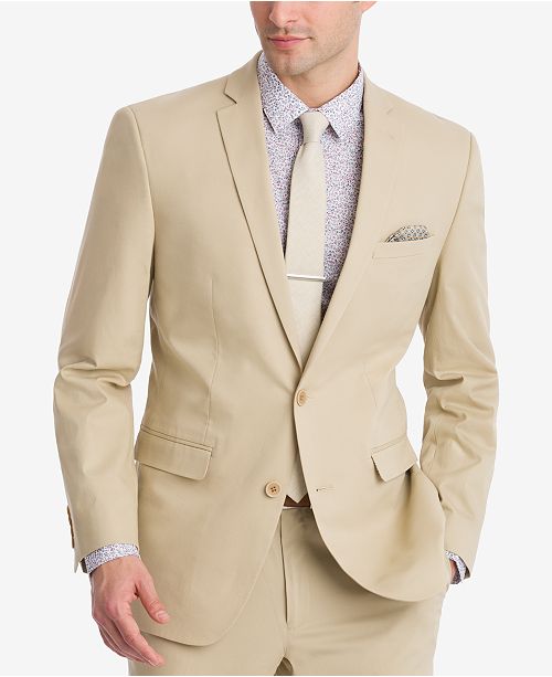 Bar III CLOSEOUT! Men's Slim-Fit Tan Stretch Jacket, Created for Macy's ...