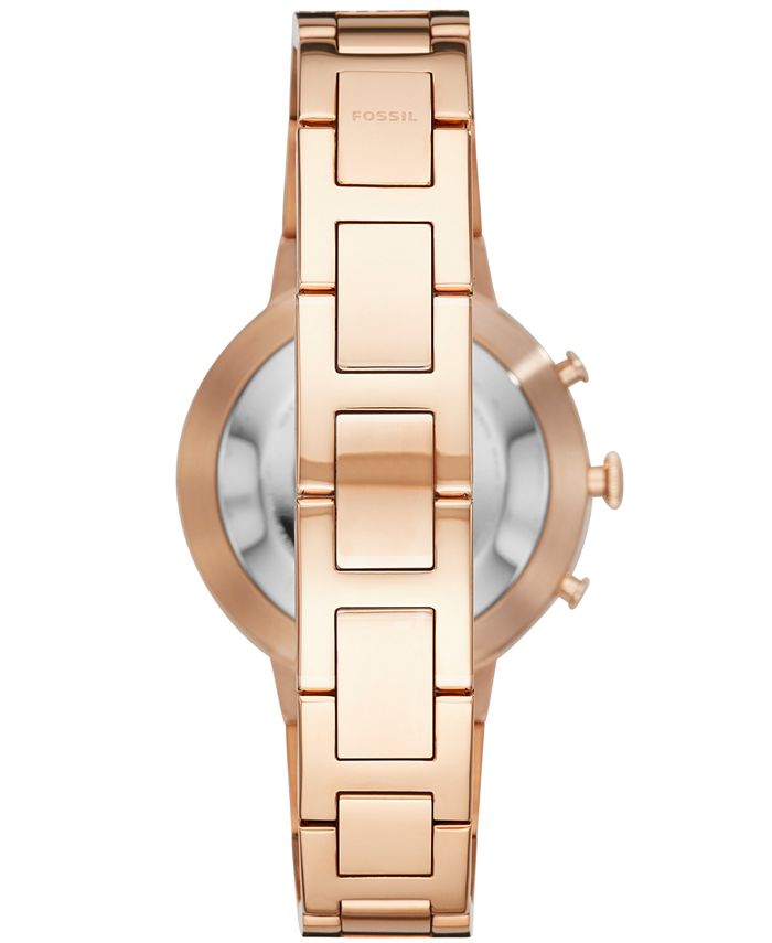 Fossil Women's Tech Virginia Rose GoldTone Stainless Steel Bracelet