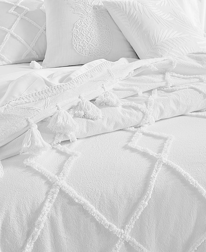 Lucky Brand CLOSEOUT! Diamond Tuft Queen Bed Cover, Created for Macy's