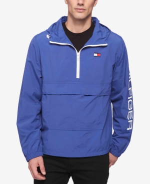 Tommy Hilfiger Men's Hooded Half-Zip Jacket