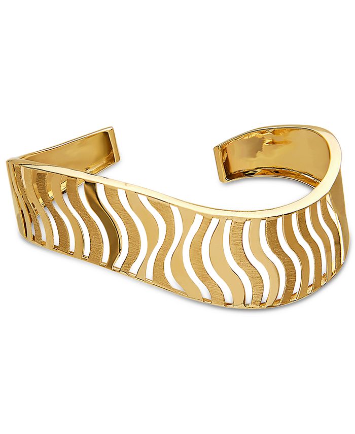 Macy's Wavy Cuff Bracelet in 14k Gold Macy's