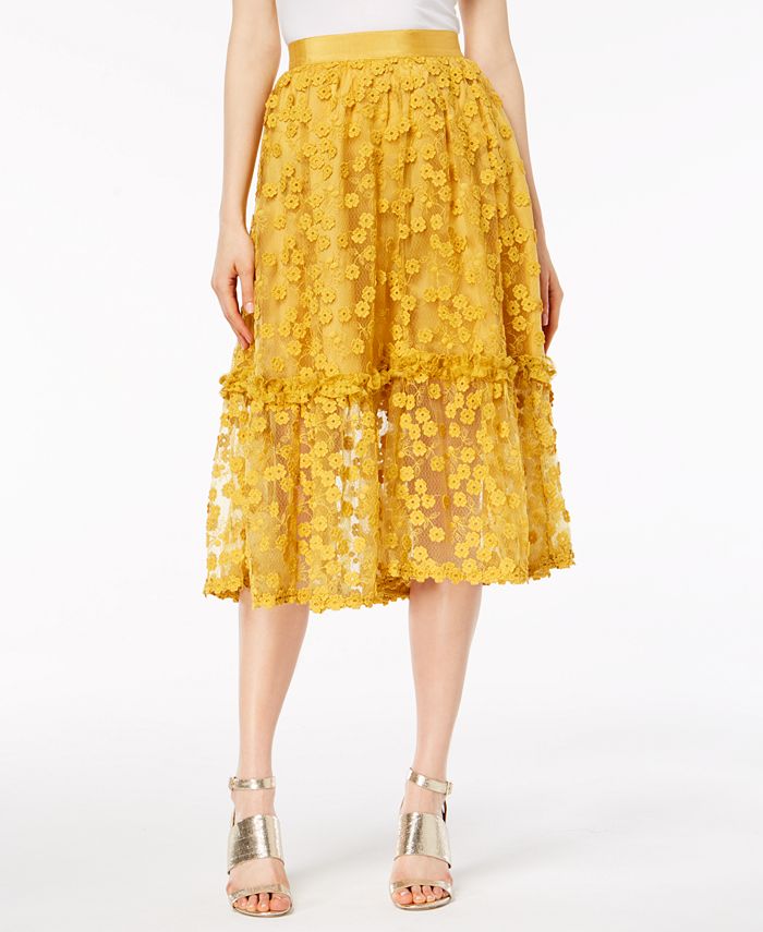 French Connection Lace Midi Skirt Macy's