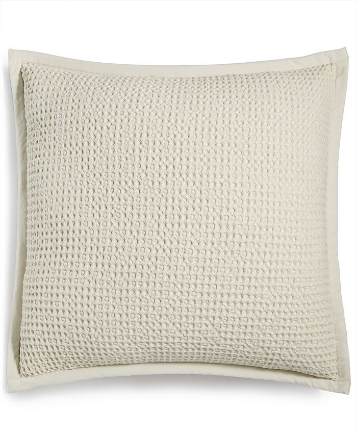 Lacourte LAST ACT! Natural 22" Square Textured WaffleWeave Decorative