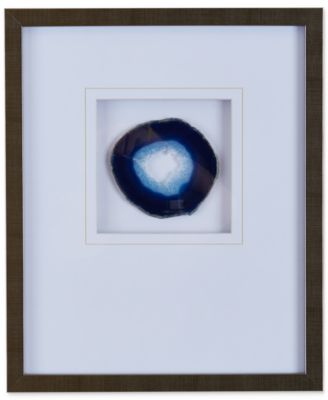 Madison Park - Blue Agate Stone Framed Wall Art