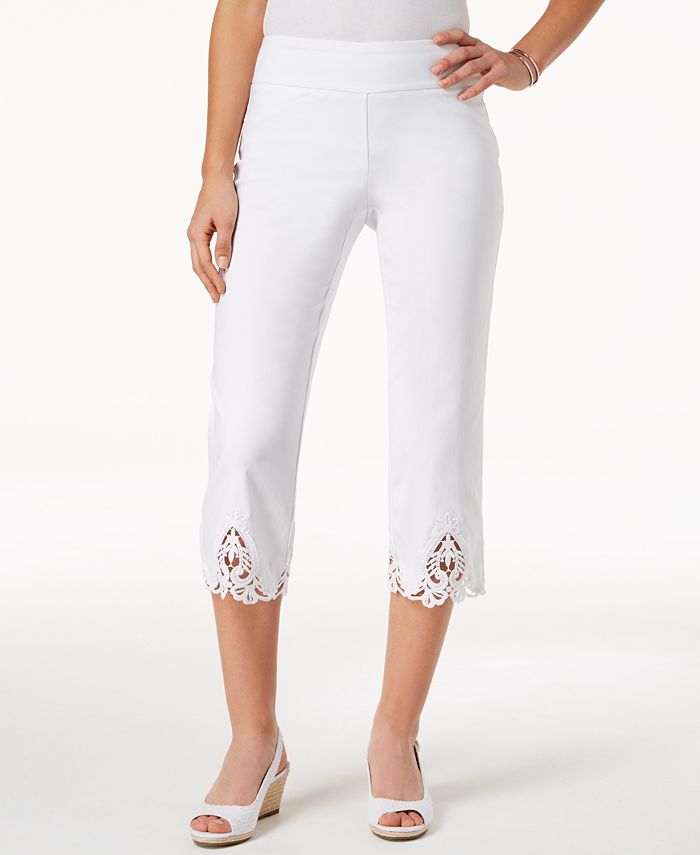 Charter Club Petite CrochetHem Capri Pants, Created for Macy's Macy's
