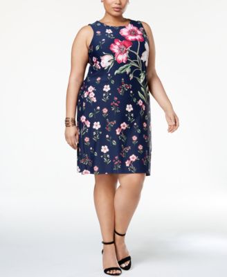 Charter Club - Plus Size Floral-Print Sheath Dress