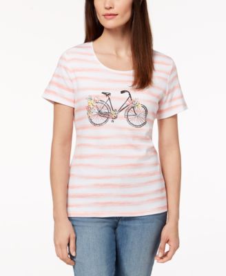 Karen Scott - Bicycle Graphic-Print T-Shirt