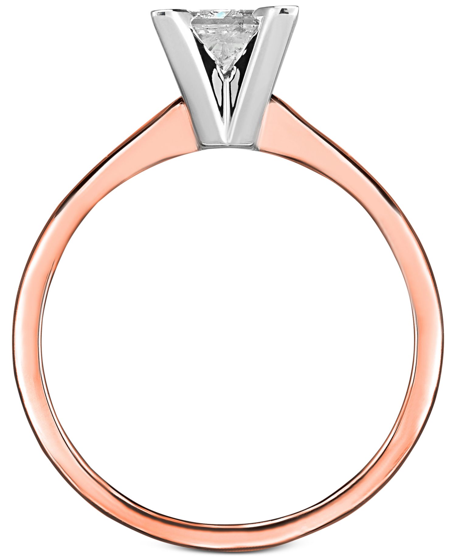 Diamond (1 ct. t.w.) Princess Engagement Ring in 14k White, Yellow or Rose Gold