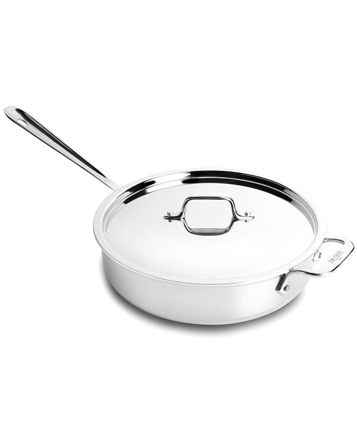 All-Clad - Stainless Steel Covered Saute Pan, 3 Qt.