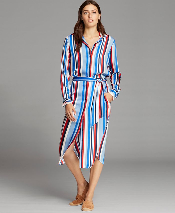 Lauren Ralph Lauren Striped Twill Skirt - Macy's