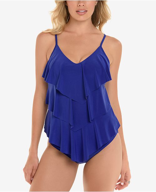Magicsuit Rita TieredRuffle Tankini Top & HighWaist Brief Bottoms