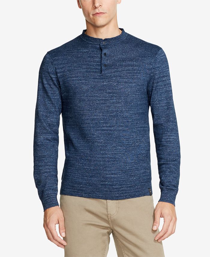 DKNY Men's Marled Henley Sweater, Created for Macy's & Reviews ...