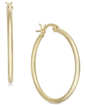 And Now This - Polished Tube Hoop Earrings