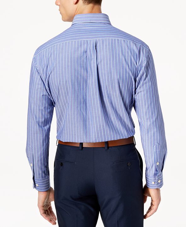 Club Room Men's Classic/Regular Fit Stretch Fine Double Stripe Dress